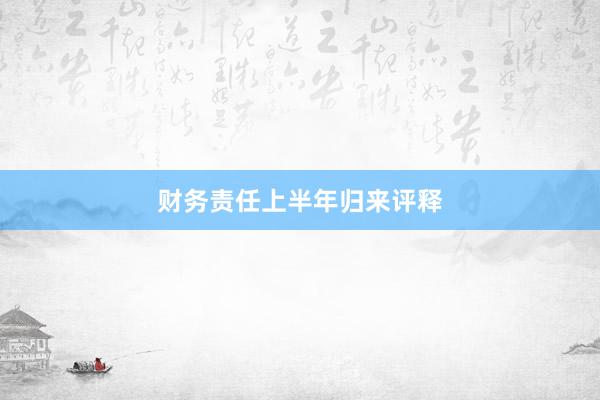 财务责任上半年归来评释